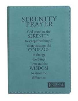 Journal-Serenity Prayer-Handy Size-Turquoise LuxLeather