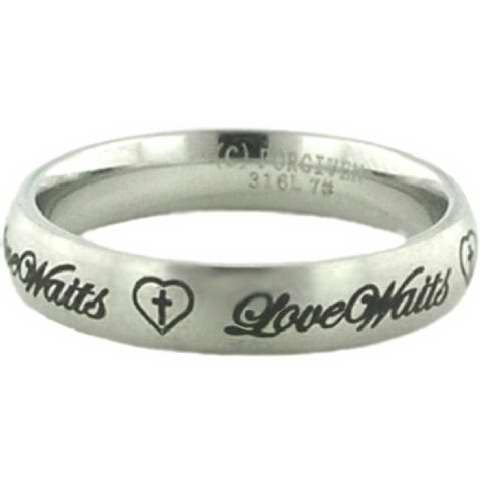 Ring-Purity/Love Waits (Stainless)-Sz  5
