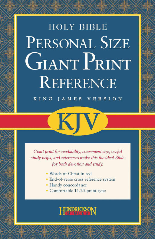 KJV Personal Size Giant Print Reference Bible-Burgundy Imitation Leather (Value Price)