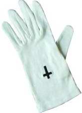 Gloves-Usher w/Cross Only-Medium