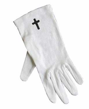 Gloves-Usher w/Cross Only-Large