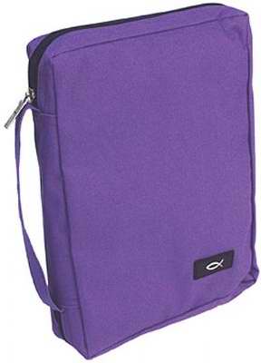 Bible Cover-Durable Polyester-Large-Purple