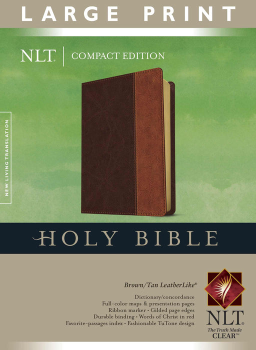 NLT2 Compact Edition/Large Print-Brown/Tan TuTone