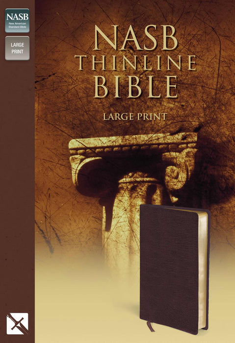 NASB Thinline Bible/Large Print-Burgundy Bonded Leather