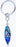 Key Chain-Blue Paua Shell Surfboard W/Knots