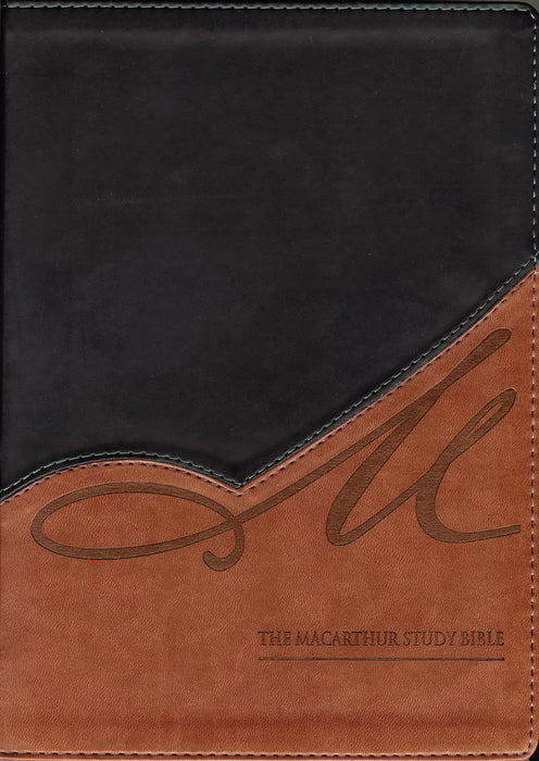 NKJV MacArthur Study Bible (Revised)-Black/Terracotta LeatherSoft