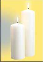 Candle-Wedding Ceremonial Pillar-White 11" x 3"