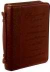 Bible Cover-LuxLeather-Amazing Grace-Large-Brown
