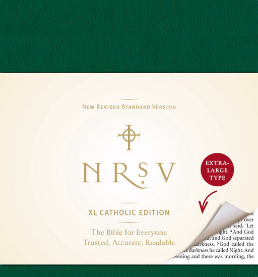 NRSV XL Catholic Edition-Large Print-Green Hardcover