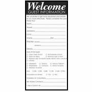 Guest Card-Welcome: Guest Information (Pack of 50)  (Pkg-50)