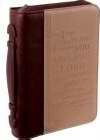 Bible Cover-Classic LuxLeather-I Know The Plans-Medium-Burgundy/Sand