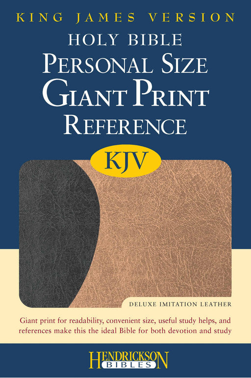 KJV Personal Size Giant Print Reference Bible-Black/Tan Flexisoft (Value Price)