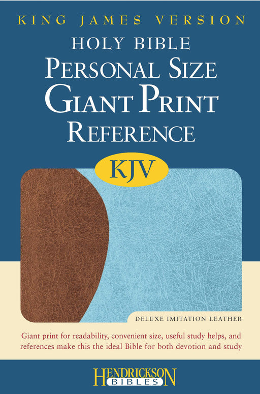 KJV Personal Size Giant Print Reference Bible-Chocolate/Blue Flexisoft (Value Price)