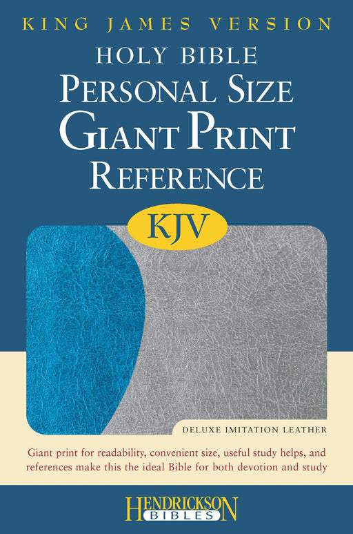 KJV Personal Size Giant Print Reference Bible-Blue/Gray Flexisoft (Value Price)