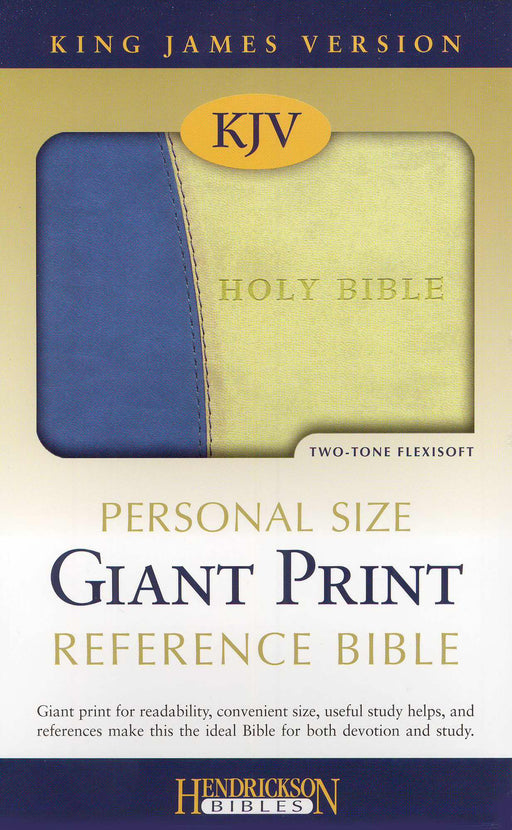 KJV Personal Size Giant Print Reference Bible-Blue/Green Flexisoft (Value Price)