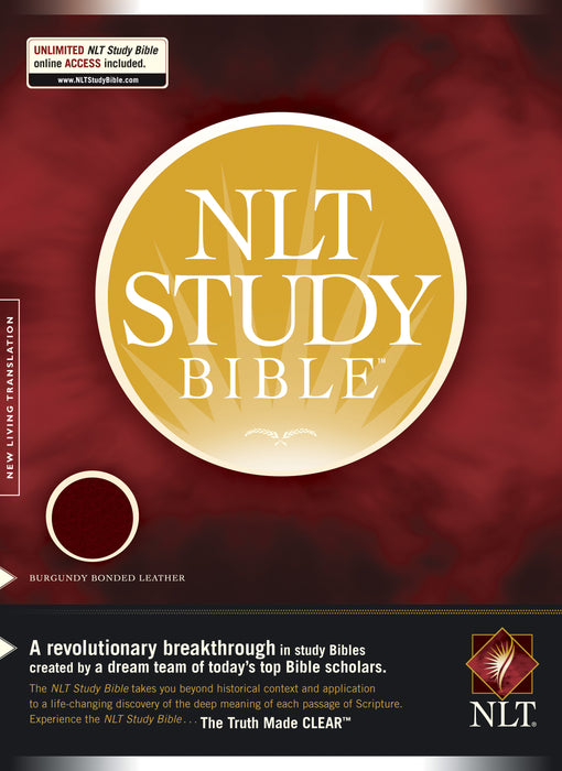 NLT2 Study Bible-Burgundy Bonded Leather