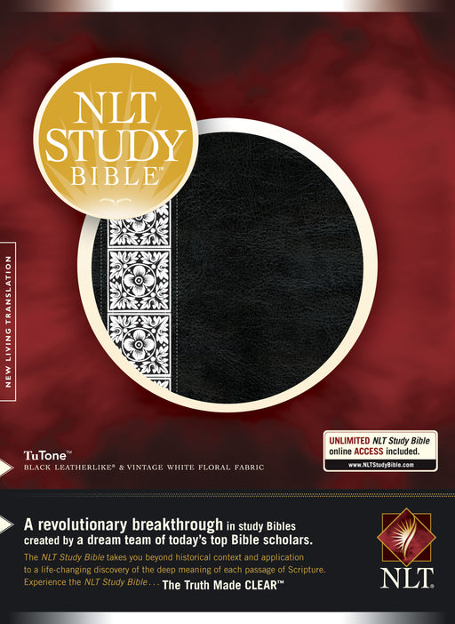 NLT2 Study Bible-Black/White TuTone Indexed