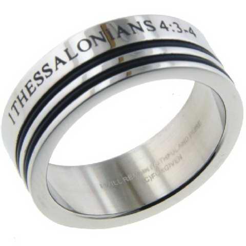 Ring-Purity/1 Thessalonians (Stainless)-Sz 10