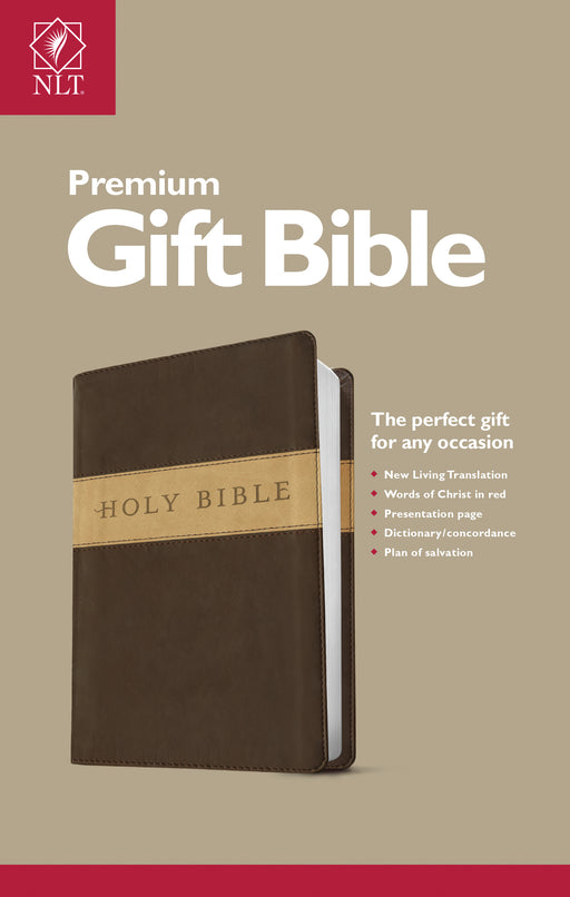 NLT2 Premium Gift Bible-Tan/Brown TuTone