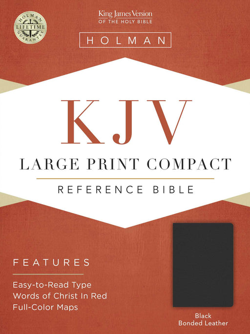 KJV Large Print Compact Bible-Black Bonded Leather
