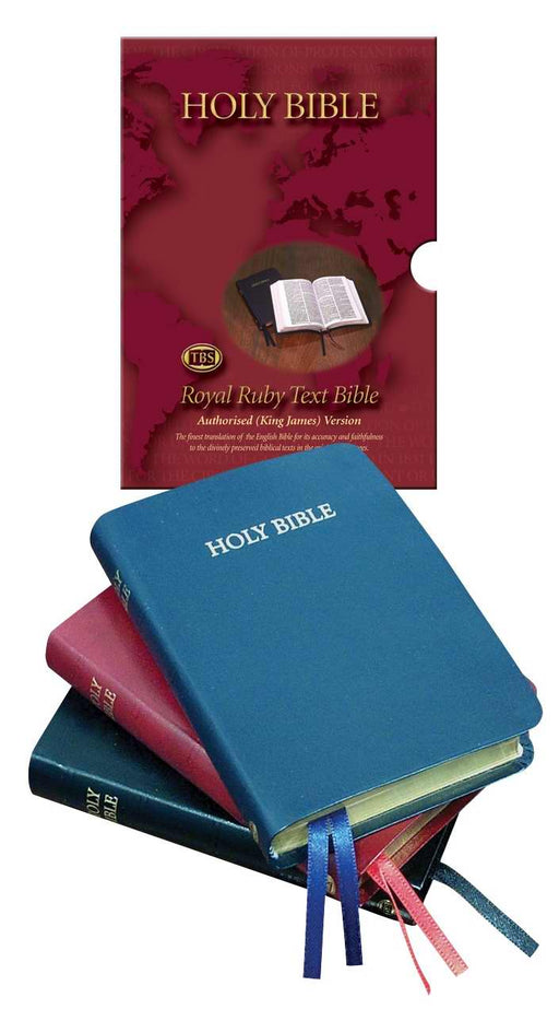 KJV Royal Ruby Text Bible-Black Bonded Leather (#31B/BK)