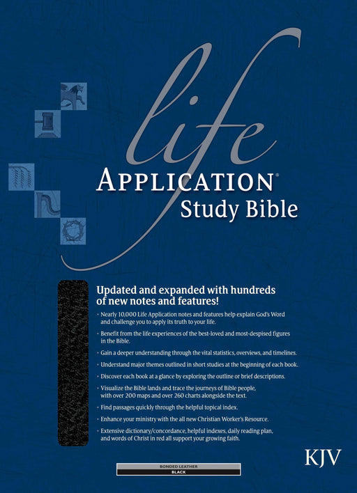 KJV Life Application Study Bible-Black Bonded Leather Indexed
