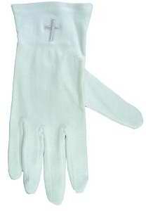 Gloves-White Cross Cotton-Large