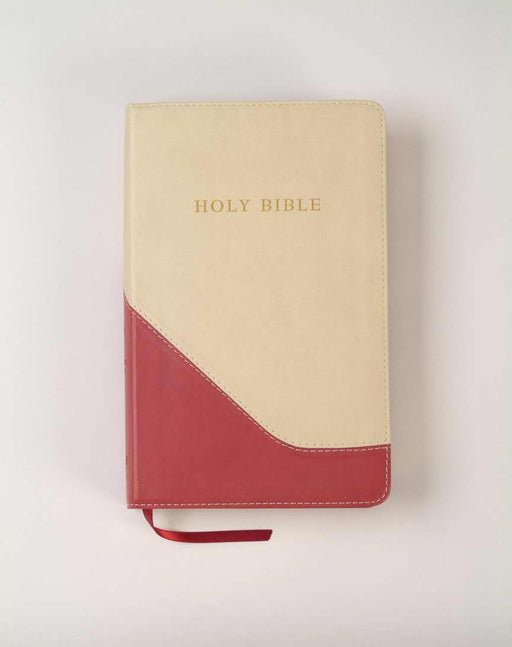 KJV Personal Size Giant Print Reference Bible-Brick Red/Sand Flexisoft (Value Price)