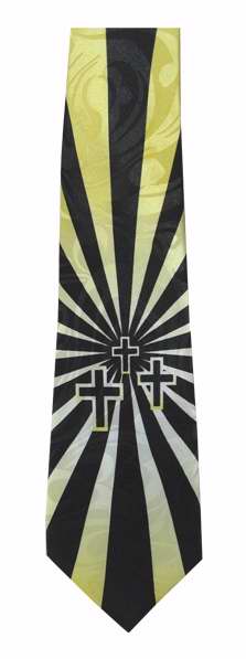 Tie-Three Crosses/Radiant Cross (Polyester)