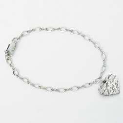 Bracelet-Charm-Faith Hope Love-8" Adjustable-Sterling Silver