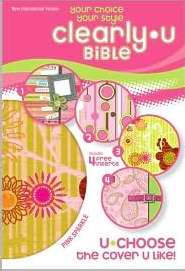 Span-NIV Clearly-U Bible W/Inserts-Pink Sparkle