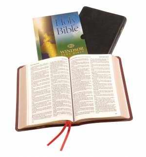 KJV Windsor Text Bible-Black Calfskin Leather (#25/UBK)