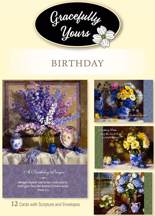 Card-Boxed-Birthday-Blossoms Of Joy #208 (Box Of 12) (Pkg-12)