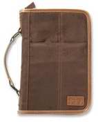 Bible Cover-Aviator Suede-Large-Brown