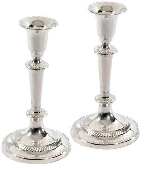 Candleholder-Classic Silver Plated-5" (Set of 2) (Pkg-2)