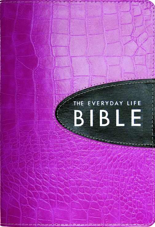 Amplified Everyday Life Bible-Pink/Expresso Bonded Leather