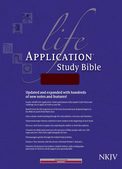 NKJV Life Application Study Bible-Burgundy Bonded Leather Indexed