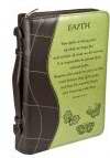 Bible Cover-Trendy LuxLeather-Faith-Large-Green
