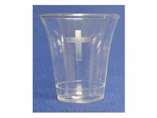 Communion-Cup-Disposable W/Cross-1-3/8" (Pack of 500) (Pkg-500)
