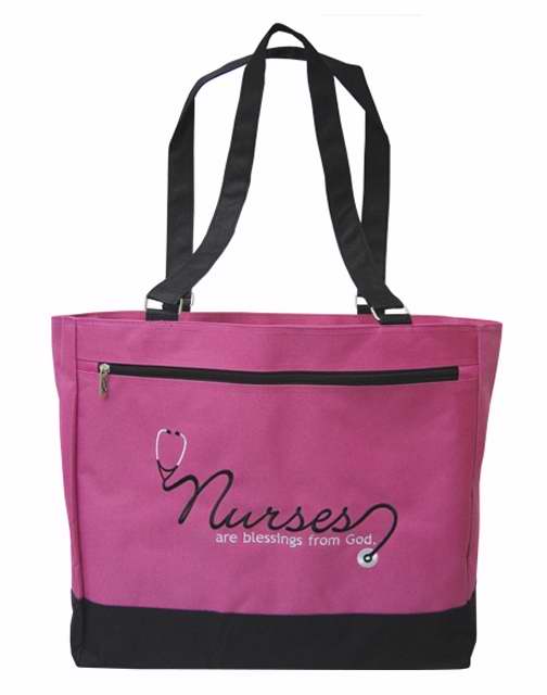 Tote-Nurses Are Blessings From God-Pink/Black