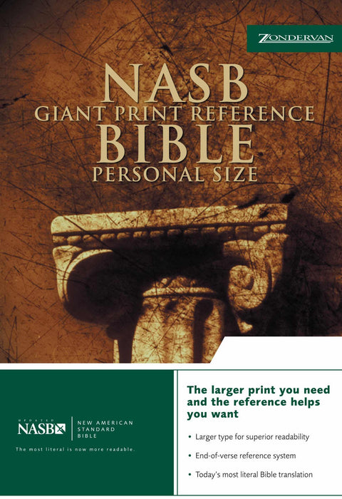NASB Giant Print Reference Bible/Personal Size-Black Bonded Leather