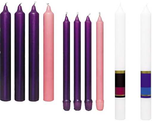 Candle-Advent/Rings of Hope (3 Blue/1 Pink)-1-1/2" (RW 8339)