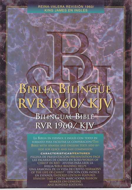 Span-RVR 1960/KJV Bilingual-Black Imitation Leather Indexed