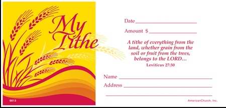 Offering Envelope-My Tithe (Wheat) (Pack Of 100) (Pkg-100)