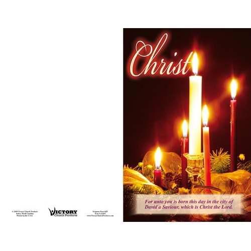 Bulletin-:C-Advent Candles-Christ (Pack of 100) (Pkg-100)