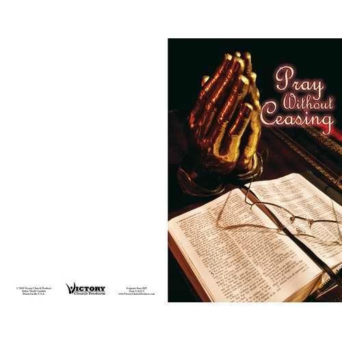 Bulletin-Pray Without Ceasing (Pack of 100) (Pkg-100)