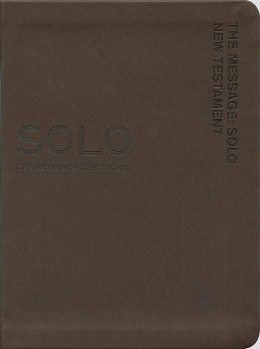 Message Solo New Testament Devotional-Brown Imitation Leather