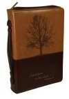 Bible Cover-Stand Firm-Large-Brown Two Tone Luxleather