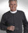 Clerical Shirt-Long Sleeve Banded Collar-17X34/35-Black
