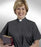 Clerical Shirt-Women-Short Sleeve Tab Collar-Size 12-Black